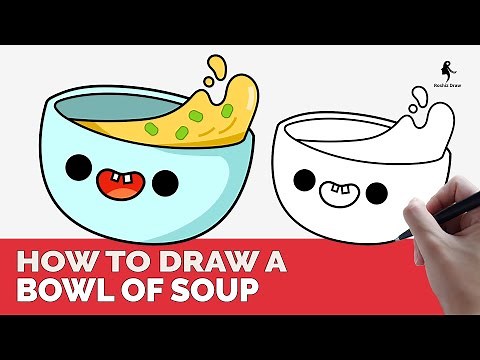 HOW TO DRAW A BOWL OF SOUP EASY