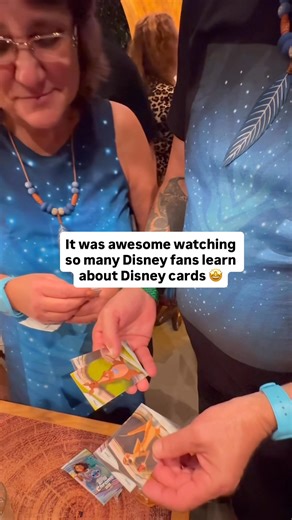 We showed up to an after hours Disney charity event at Animal Kingdom and surprised everyone with the new Topps Disney Chrome blaster packs!! 🤩 It was a great time educating and teaching Disney die-hards about the new set, we can't wait to do this again! | Dave & Adam's