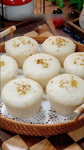🍚 Steamed Rice Cakes So Soft They Melt in Your Mouth! 🤤 #shorts #shortsfeed #homemade