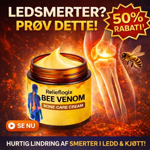 🔥🦴 Lider du af knogleproblemer eller ledsmerter? Regenererende og smertestillende creme baseret på botulinumtoksin og bigift 🐝💊 — Udviklet specielt til seniorer, anbefalet af førende ortopædiske eksperter. Produktet overholder EU- og FDA-standarder, er klinisk testet og bevist sikkert og effektivt. Den regenererer ledvæv i dybden, reducerer inflammation og hævelse med synlige resultater på bare 2-3 uger! ✅ 🔹 Klinisk dokumenterede resultater: ✔ Hurtig smertelindring på bare 5 minutter 🔥 ✔ R