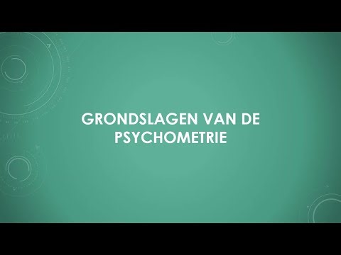 Grondslagen van de psychometrie