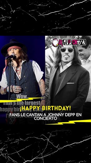 Johnny Depp quiso celebrar su cumpleaños de la mejor manera: tocando rock sobre la tarima. En la noche del 8 de junio, ‘Hollywood Vampires’ inició su gira con un concierto en la arena 'Romexpo' de Bucarest en Rumania. Frente a cientos de fanáticos, la banda no solo aprovechó para hacer un tributo a Jeff Beck, sino que además decidieron cantarle el 'Happy Birthday', con todo su público, al actor y miembro del grupo de rock que llega a sus 60 años. Radioacktiva.com.co #johnnydepp #hollywoodvampire