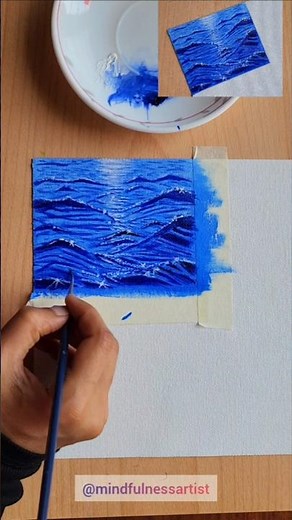 Realistic ocean waves painting tutorial 🌊🖌️ #acrylic #arttips