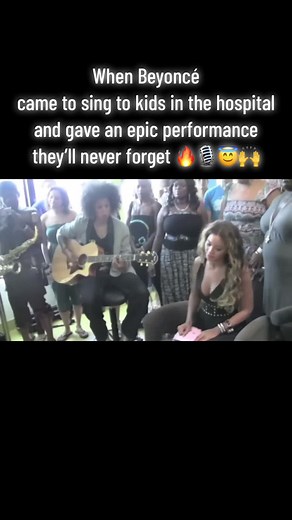 When Beyoncé came to sing to kids in the hospital and gave an epic performance they’ll never forget 😇🎙️❤️❤️ #beyonce #halo #singing #coversong #rnb #sing #musictok #ohucansing2