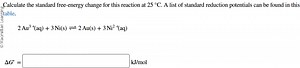 Calculate the standard free-energy change for this reaction at ... | Filo