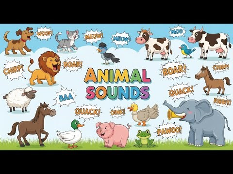 Learn Animal Sounds and English Words! 🐾 Listen, Watch, and Enjoy!