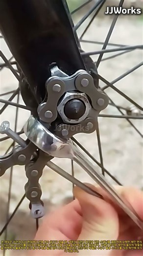 자전거 체인과 스패너의 조합! 임시 체인 렌치로 톱니 부속 쉽게 푸는 방법 #chainwrench #bicyclerepair #tools