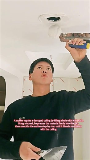 Fixing a Ceiling Hole Like a Pro #craftsmanship #craftman #work #funny