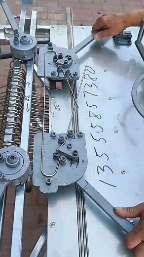 A workbench that can make 20 hangers per minute