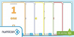 Numbers and Words With Numicon Shapes 0-20 Display