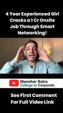 How network helped a girl in getting an onsite in company | TCS Amazon ‪@CodeAndTechWithMB‬