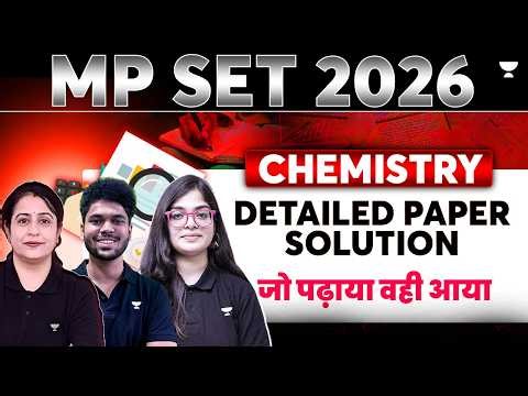 MP SET 2026 Chemistry Paper Solution | MPSET Chemistry Paper Analysis 2026 | MP SET 2026 Exam
