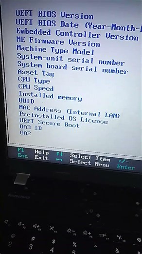 Lenovo ThinkPad BIOS Key #thinkpad