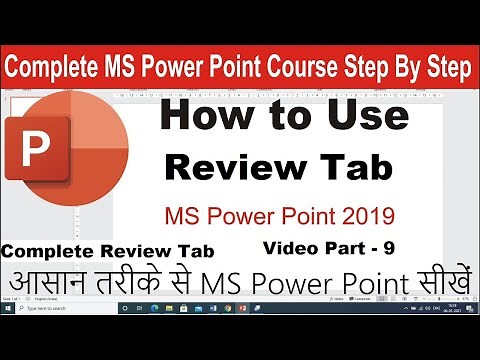 How to Use Review Tab in MS Power Point