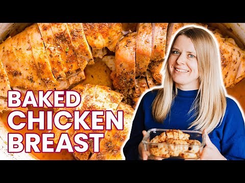 BAKED CHICKEN BREAST | juicy, flavorful and no pounding or brine recipe!