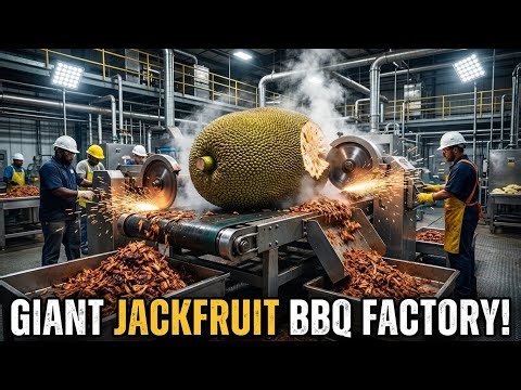 Vegetarian BBQ from Jackfruit – Inside the Plant-Based Meat Factory (Full Process)