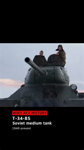 T-34-85 medium tanks led the Soviet drive through Eastern Europe and into Germany #ww2 #military