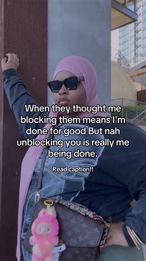People always think blocking someone means you’re done with them, but for me, it’s the opposite. When I finally unblock someone, that’s when I know I’m truly done. Blocking is what I do when I’m still protecting my feelings ..it’s a boundary while I’m healing. But when I can unblock you and still feel nothing… no urge to reach out, no anger, no attachment. T#that when I’ve found peace. Because healing isn’t about pretending you’re over it, it’s when you can face what once hurt you and realize it