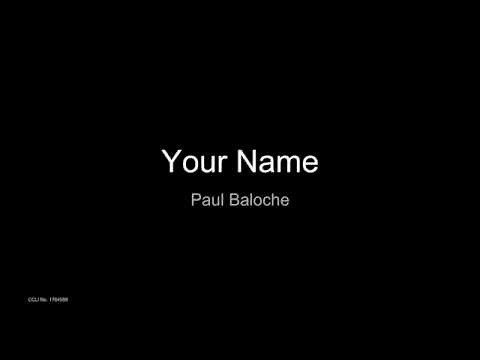 Your name christmas version with lyrics paul baloche