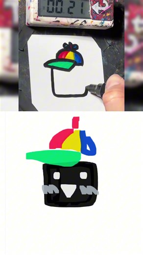 【ASMR】Drawing Mr. Fun Computer (Sprunki) in 40 Sec (Remake by xunyu) #art #tiktok #shorts #MillkunTV