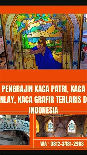MAUMERE, KACA PATRI INLAY GRAFIR KERAJINAN