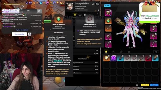 erika 3 !torchlight big upgrades today !hellofresh cooking stream TOMORROW 12 PM PST !gamersupps !cheeky !merch