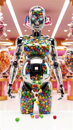 Meet the Jem's Chocolate Robot! 🤖🍬#chocolate #jems#robot