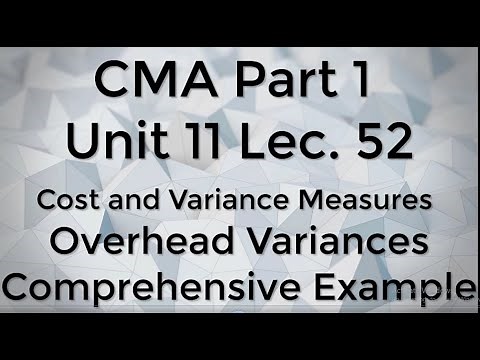 CMA Part 1 Unit 11 Lec. 52 Overhead Variance and comprehensive Example