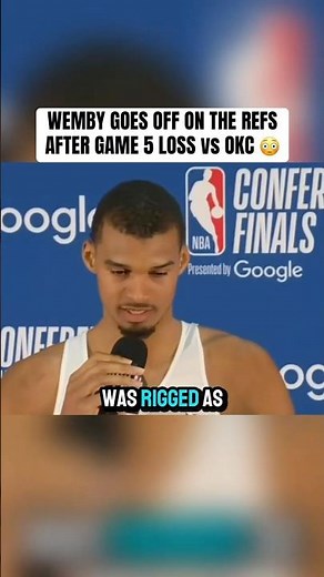 “Refs RIGGED the game” - Victor Wembanyama Postgame Interview - Spurs vs OKC Thunder - Game 5