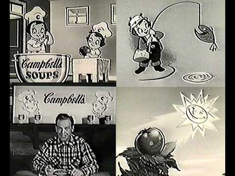 1956-1964 Campbell's cartoon ads for soup, pork & beans Rex Allen