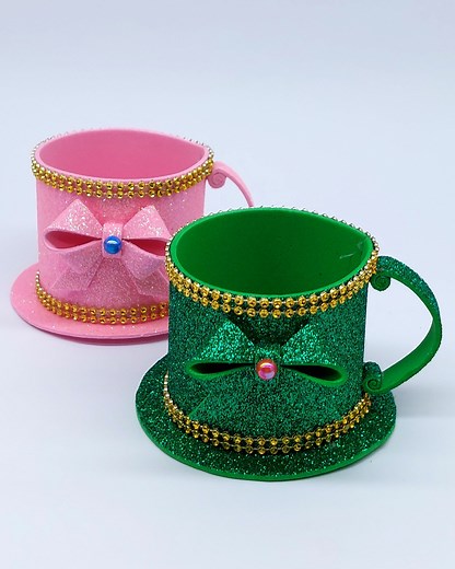 191K views · 4.6K reactions | Wow!! wonderful mini paper cup making very easy instruction step by step at home - Amazing display ideas with glitter foam paper cup #cup #diy #decor | Craftsome | Facebook