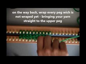Two colored Criss Cross Stitch (loom knitting)