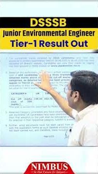 DSSSB Junior Environmental Engineer Result 2025 🔥 Tier-1 Result 2025 🏆 Check Your Score & Cutoff