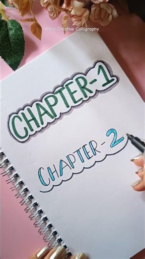 Easy Chapter Title Heading Design 😊 #shorts #youtubeshorts #chapter #frontpage #title