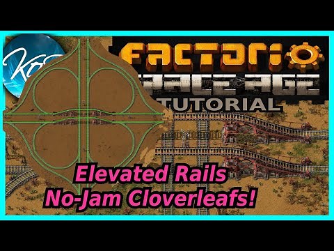 How to Build Elevated Rails Tutorial - Factorio Space Age DLC/2.0
