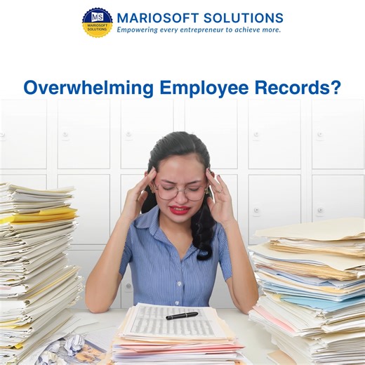 Overwhelmed by filing and data entry? Mariosoft Payroll System removes that burden, letting you work efficiently. #MariosoftSolutions #payroll | Mariosoft Payroll System