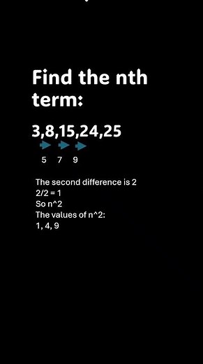 How to find the nth term of a quadratic sequence.#gcse #mathematics #education