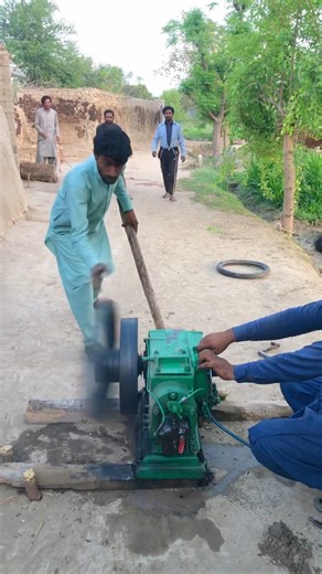 Man new experiment diesel engine starting