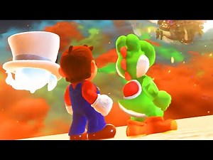 Super Mario Odyssey - Mario vs Yoshi (Splitscreen Race) - Part 3