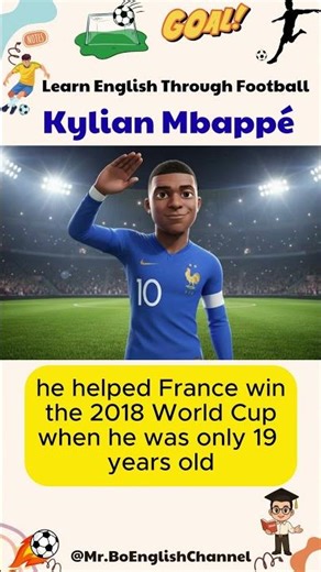 Learn English Through Football – Kylian Mbappé | Mr. Bo English Channel