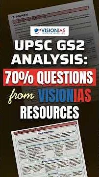 UPSC GS2 Analysis: 70% Questions From VisionIAS Resources