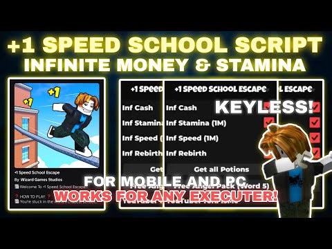 🎒+1 Speed School Escape Script Pastebin **NO KEY** Infinite Money | INFI Stamina | Free Pets🏫