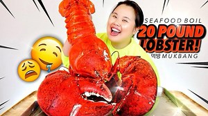 200K views · 2.3K reactions | SEAFOOD BOIL MUKBANG GIANT 20 POUND LOBSTER MUKBANG EATING SHOW #eatwithkim | EAT WITH KIM THAI | Facebook