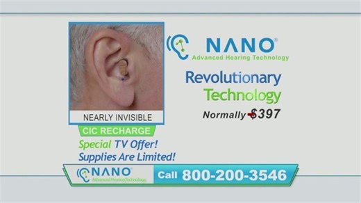 Nano CIC Recharge Hearing Aids Black Friday Sale TV Spot, 'Save an Extra 10%'