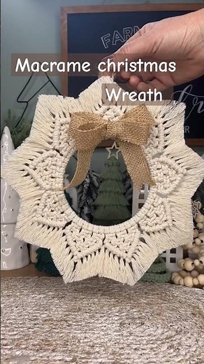 DIY Macrame Christmas Wreath tutorial | Christmas tree ornament | Christmas Craft | Christmas wreath