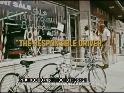 “THE RESPONSIBLE DRIVER” 1970s DRIVER'S EDUCATION TRAINING FILM DEFENSIVE DRIVING XD50074b