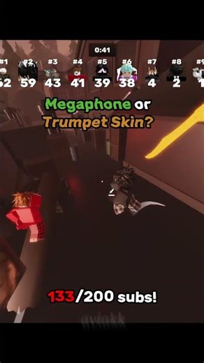 133/200 subs! Megaphone or Trumpet Skin? 🔉 #rivals #roblox #crazilyfunny #memeedit #thomasshelby sd