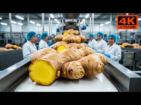 Inside A Modern Ginger to Ginger Powder Factory: From Root to Spice (Full Process)