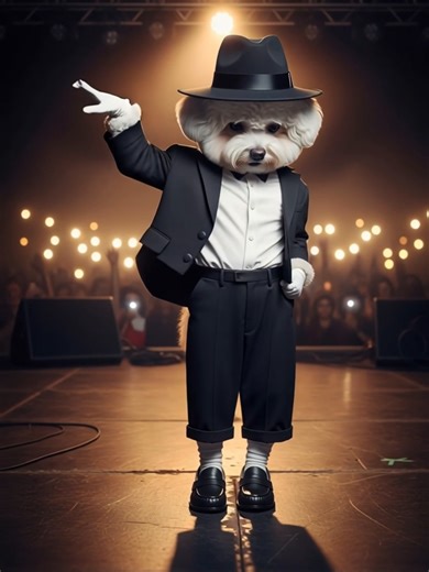 Ever seen a dog dance to “Billie Jean”? 🐾🎩 #FYP #Viral #BillieJean #DogDance #AIDog