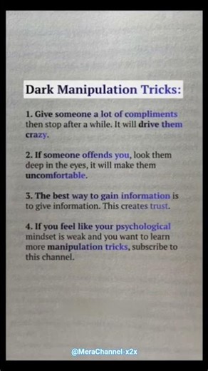 Dark Psychology Manipulation Tricks | Mind Control & Influence